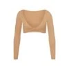 SWIM LONG SLEEVE SHRUG | OCHRE