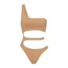 SWIM ONE SHOULDER MONOKINI | OCHRE