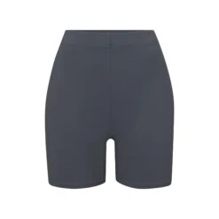SWIM MID WAIST SHORT | GUNMETAL
