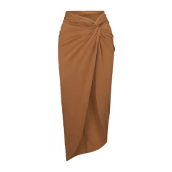 SWIM SARONG SKIRT | ALMOND