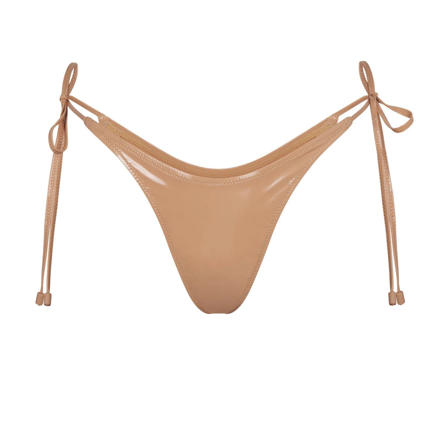 PVC TIE BIKINI BOTTOM | OCHRE 1 PVC TIE BIKINI BOTTOM | OCHRE