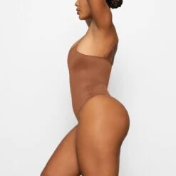 BARELY THERE SCOOP BODYSUIT | BRONZE 7 BARELY THERE SCOOP BODYSUIT | BRONZE -SWIM Sales Store SKIMS BODYSUIT BD THG 3141 DA BRZ 0008 SD