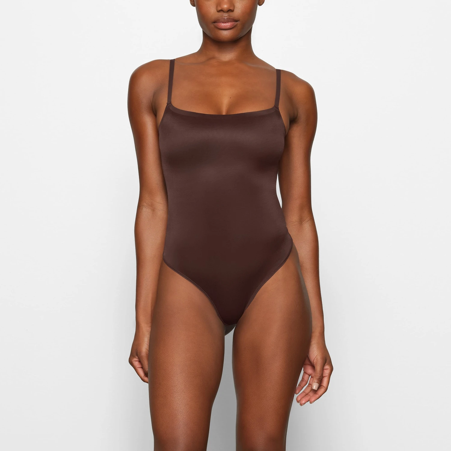 BARELY THERE SCOOP BODYSUIT | COCOA 2 BARELY THERE SCOOP BODYSUIT | COCOA - Image 2