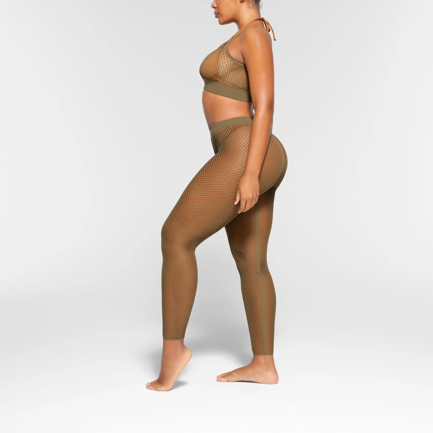 WARP KNIT COVER UP SCOOP BRALETTE | ARMY 3 WARP KNIT COVER UP SCOOP BRALETTE | ARMY - Image 3