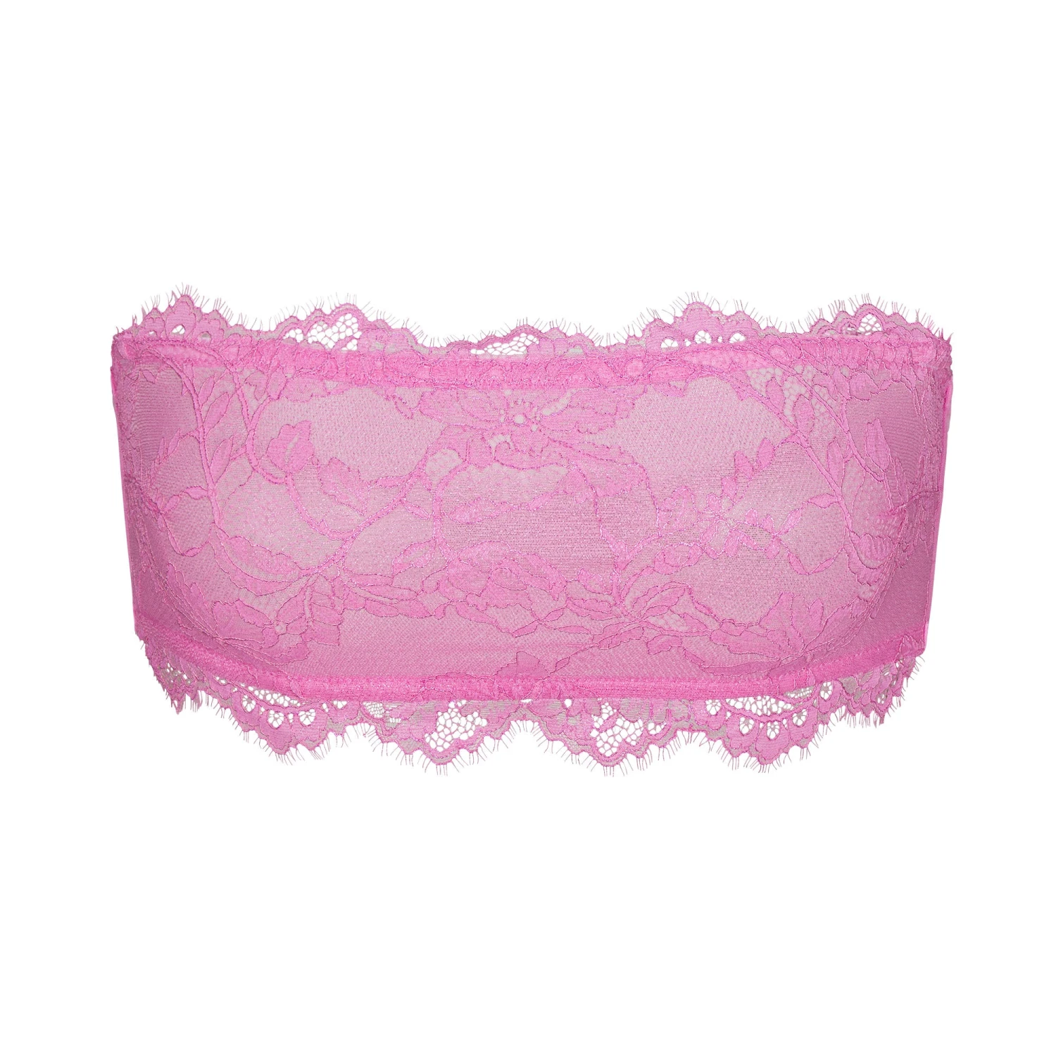 SKIMS LACE BANDEAU | BUBBLE GUM 1 SKIMS LACE BANDEAU | BUBBLE GUM