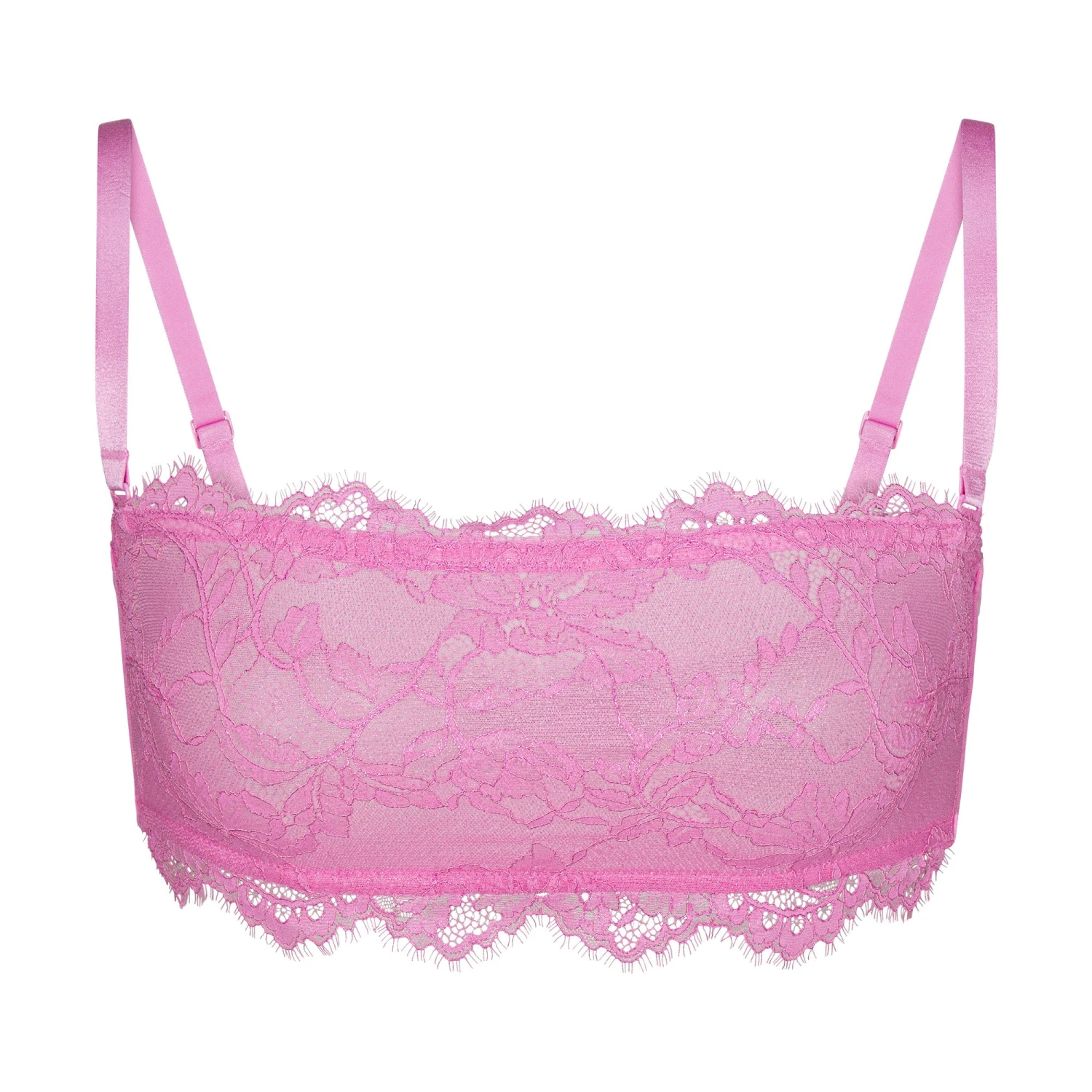 SKIMS LACE BANDEAU | BUBBLE GUM 8 SKIMS LACE BANDEAU | BUBBLE GUM - Image 8