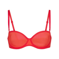 ULTRA FINE MESH STRAPLESS BRA | POPPY -SWIM Sales Store SKIMS BRA BR TRI 2209 POP 2