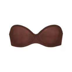 ULTRA FINE MESH STRAPLESS BRA | MAHOGANY