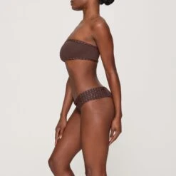RHINESTONE BANDEAU BIKINI TOP | COCOA -SWIM Sales Store SKIMS BRA BT BAN 3183 GB COA 0007