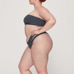 RHINESTONE BANDEAU BIKINI TOP | GUNMETAL -SWIM Sales Store SKIMS BRA BT BAN 3183 GC GUN 0008