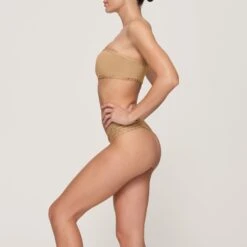 RHINESTONE BANDEAU BIKINI TOP | OCHRE -SWIM Sales Store SKIMS BRA BT BAN 3183 GD OCH 0009