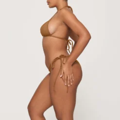 RHINESTONE TRIANGLE BIKINI TOP | ALMOND -SWIM Sales Store SKIMS BRA BT TRI 3182 GA ALM 0006