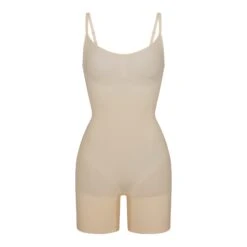 EVERYDAY SCULPT MID THIGH BODYSUIT | SAND