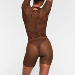 WARP KNIT COVER UP SHORT | OXIDE -SWIM Sales Store SKIMS LOUNGEWEAR AP SHO 2064 OB OXD 0019 BK