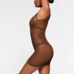 WARP KNIT COVER UP DRESS | OXIDE -SWIM Sales Store SKIMS LOUNGEWEAR AP TNK 2066 OB OXD 0011 SD