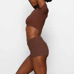 COVER UP FOLD OVER SHORT | COCOA -SWIM Sales Store SKIMS LOUNGEWEAR CU SHO 2853 CB COA 0008 SD