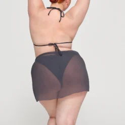 SILK CHIFFON COVER UP WRAP SKIRT | GUNMETAL -SWIM Sales Store SKIMS LOUNGEWEAR CU SKT 3078 HC GUN 0014