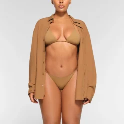 COVER UP SHIRT | ALMOND -SWIM Sales Store SKIMS LOUNGEWEAR TP SUR 3493 OA ALM 0015 OPEN