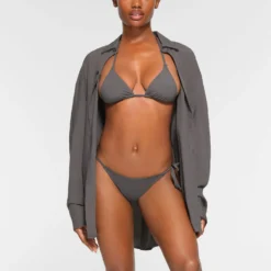 COVER UP SHIRT | GUNMETAL -SWIM Sales Store SKIMS LOUNGEWEAR TP SUR 3493 OB GUN 0024 OPEN