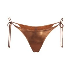 METALLIC SWIM SKIMPY TIE BOTTOM | PENNY