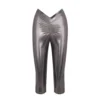 METALLIC SWIM V-WAIST PANT | CARBON