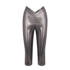METALLIC SWIM V-WAIST PANT | CARBON