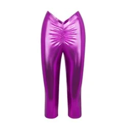 METALLIC SWIM V-WAIST PANT | DRAGON FRUIT
