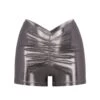 METALLIC SWIM V-WAIST SHORT | CARBON