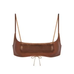 METALLIC SWIM MICRO SCOOP BIKINI TOP | PENNY