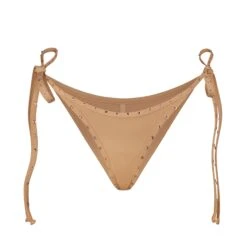 RHINESTONE TIE BIKINI BOTTOM | OCHRE