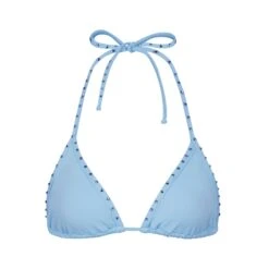 RHINESTONE TRIANGLE BIKINI TOP | IRIS BLUE