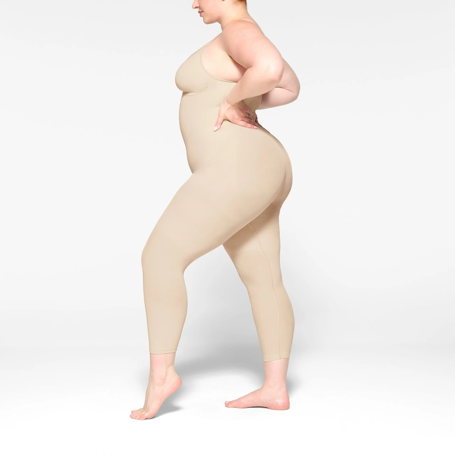 SEAMLESS SCULPT CATSUIT | SAND 3 SEAMLESS SCULPT CATSUIT | SAND - Image 3