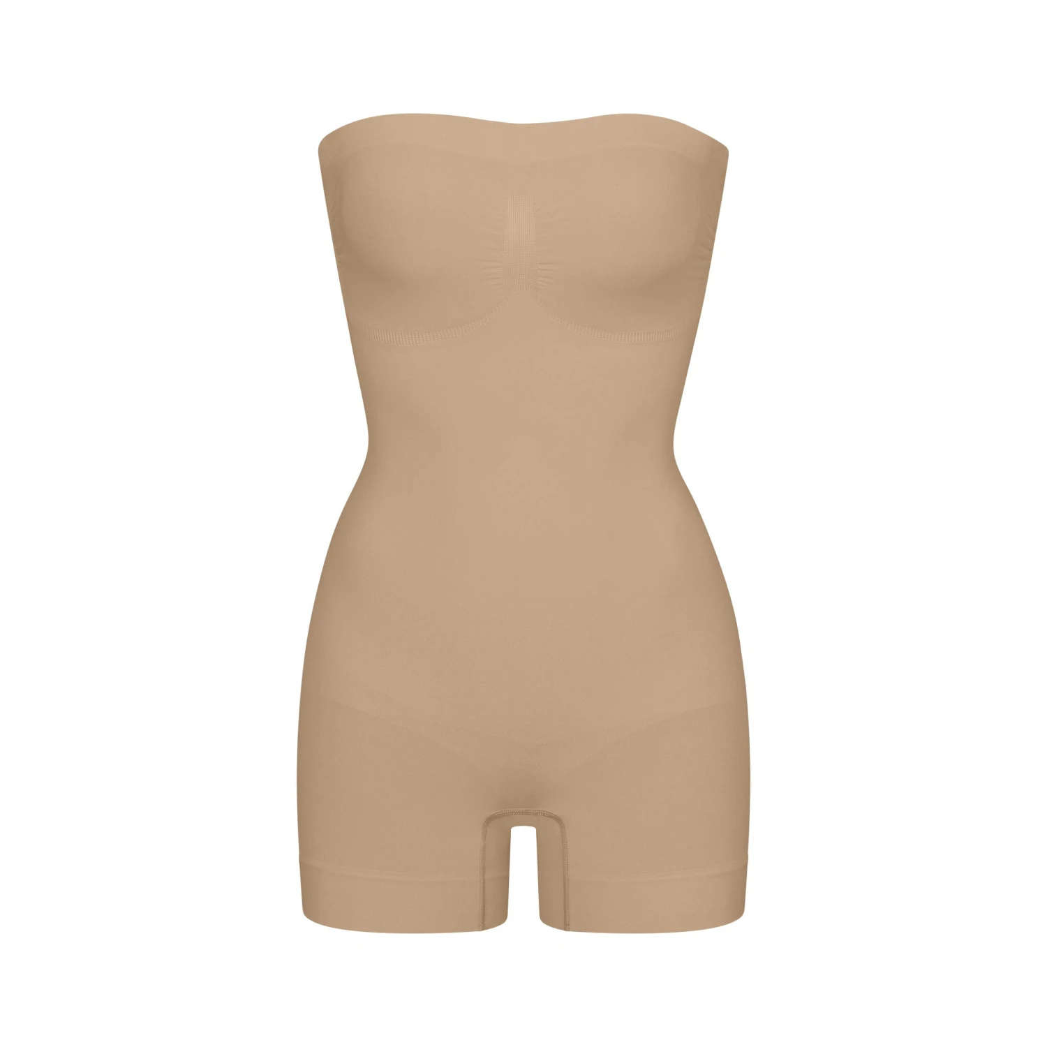 SEAMLESS SCULPT STRAPLESS SHORTIE BODYSUIT | CLAY 1 SEAMLESS SCULPT STRAPLESS SHORTIE BODYSUIT | CLAY