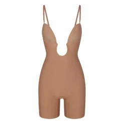 DEEP PLUNGE SHAPEWEAR MID THIGH BODYSUIT | SIENNA -SWIM Sales Store SKIMS SHAPEWEAR BD MDT 2960 SIE STRAPS
