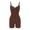 SEAMLESS SCULPT MID THIGH BODYSUIT | COCOA