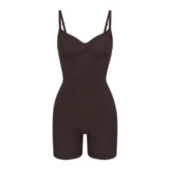 SEAMLESS SCULPT MID THIGH BODYSUIT | ESPRESSO