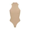 SEAMLESS SCULPT HIGH NECK THONG BODYSUIT | CLAY