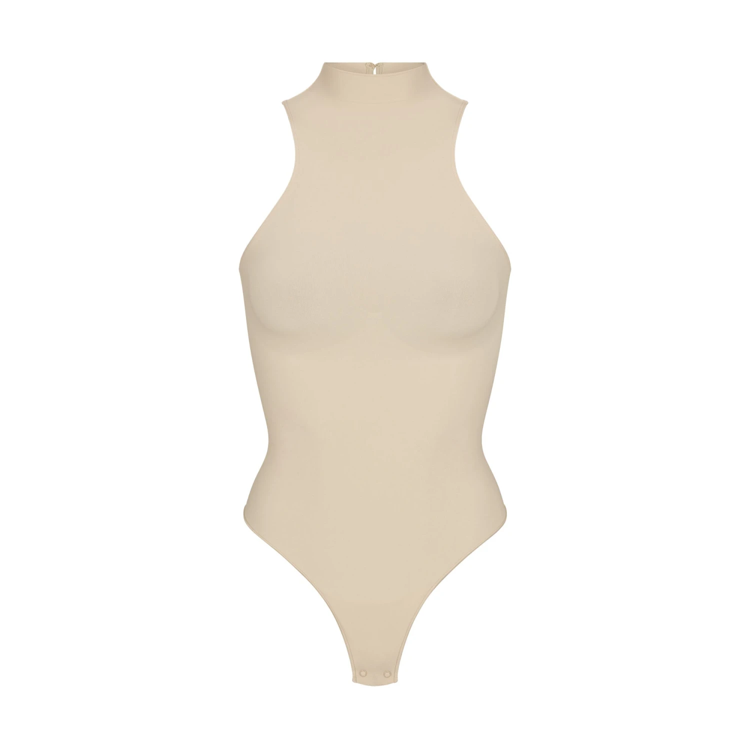 SEAMLESS SCULPT HIGH NECK THONG BODYSUIT | SAND 1 SEAMLESS SCULPT HIGH NECK THONG BODYSUIT | SAND