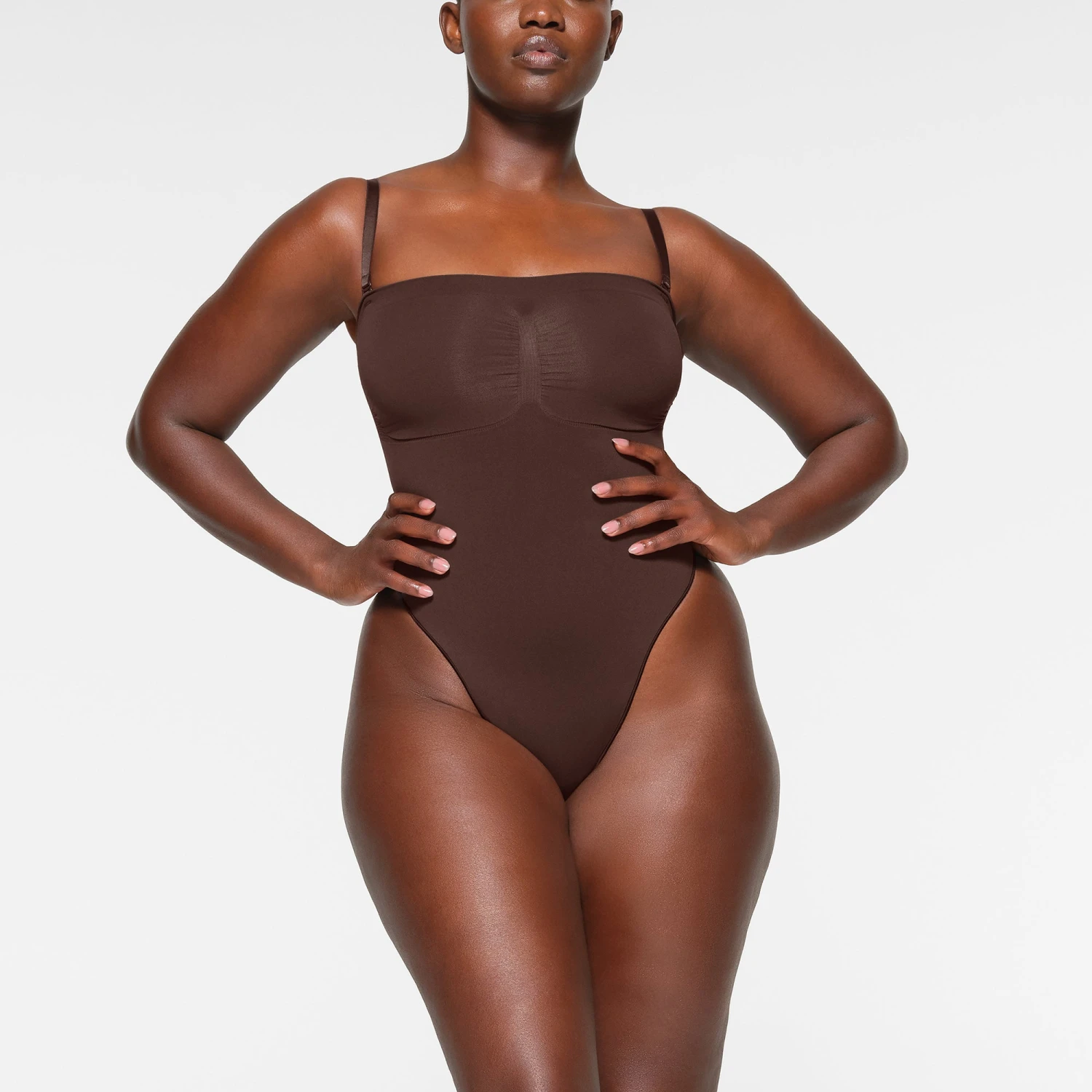 SEAMLESS SCULPT STRAPLESS THONG BODYSUIT | ESPRESSO 5 SEAMLESS SCULPT STRAPLESS THONG BODYSUIT | ESPRESSO - Image 5