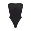 SEAMLESS SCULPT STRAPLESS THONG BODYSUIT | ONYX