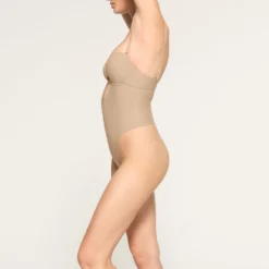 DEEP PLUNGE SHAPEWEAR BODYSUIT | CLAY -SWIM Sales Store SKIMS SHAPEWEAR BD THG 2959 LC CLY 0021