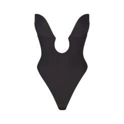 DEEP PLUNGE SHAPEWEAR BODYSUIT | ONYX