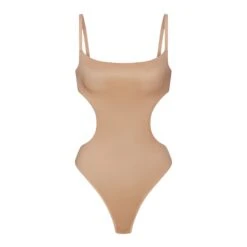BARELY THERE CUT OUT BODYSUIT | CLAY