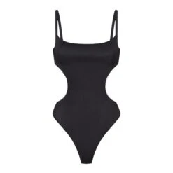BARELY THERE CUT OUT BODYSUIT | ONYX