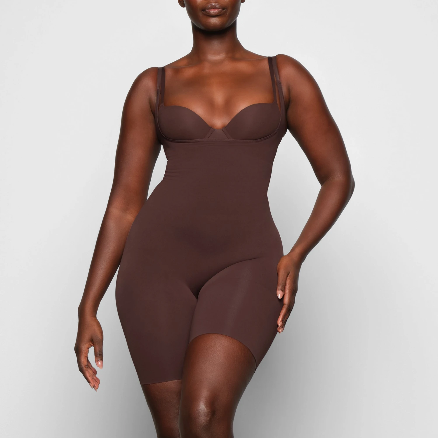 BUTT ENHANCING OPEN BUST BODYSUIT | COCOA 2 BUTT ENHANCING OPEN BUST BODYSUIT | COCOA - Image 2