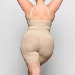 BUTT ENHANCING OPEN BUST BODYSUIT | SAND -SWIM Sales Store SKIMS SHAPEWEAR SH BDY 2168 ZB SND 0017