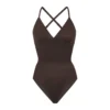 BARELY THERE BODYSUIT BRIEF W/ SNAPS | ESPRESSO