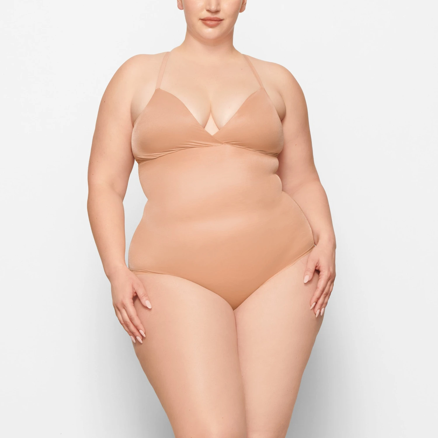 BARELY THERE BODYSUIT BRIEF W/ SNAPS | CLAY 2 BARELY THERE BODYSUIT BRIEF W/ SNAPS | CLAY - Image 2