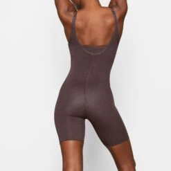 SHEER SCULPT OPEN BUST BODYSUIT | ESPRESSO -SWIM Sales Store SKIMS SHAPEWEAR SH BSS 0014 DB ESP 0014 BK