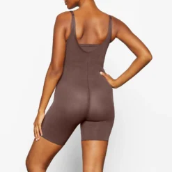 SHEER SCULPT OPEN BUST BODYSUIT | COCOA -SWIM Sales Store SKIMS SHAPEWEAR SH BSS 0014 YC COA 0017
